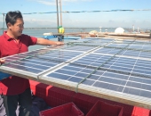 Sử dụng điện mặt trời trong nuôi tôm: Hướng mới nhiều hứa hẹn